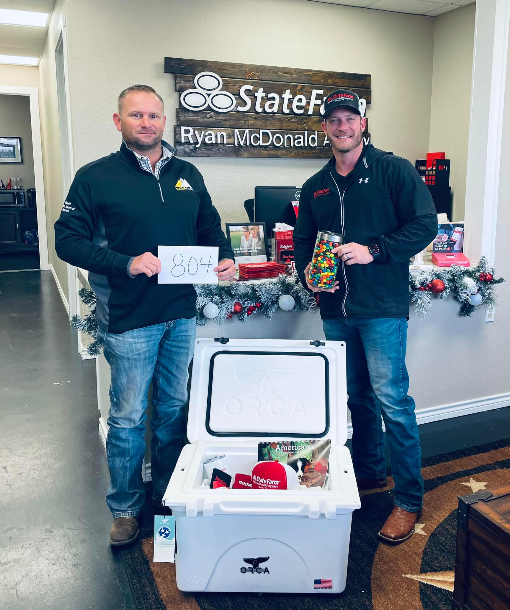 The winner of our giveaway! Congratulations! Don't miss out on our next one, come by our Brock, TX office for a quote today with Ryan McDonald State Farm Insurance agent