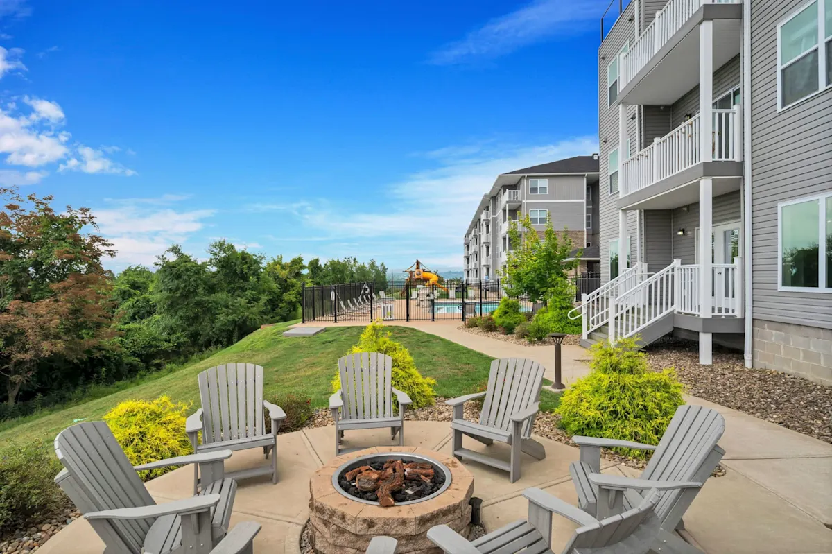 Patio with firepit