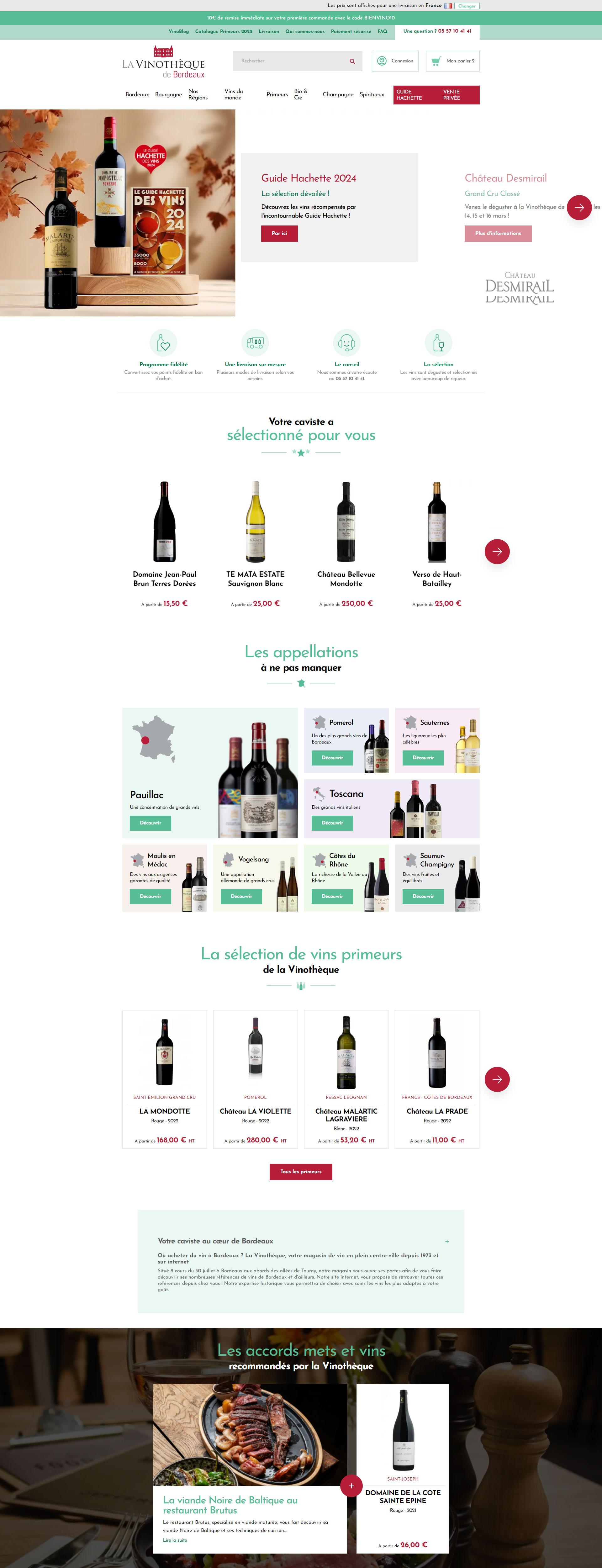 Charte graphique du site https://vinotheque-bordeaux.com/développé par notre agence web Agence web Bordeaux, agence webmarketing et SEO - Natural-net Bordeaux 05 56 17 75 19