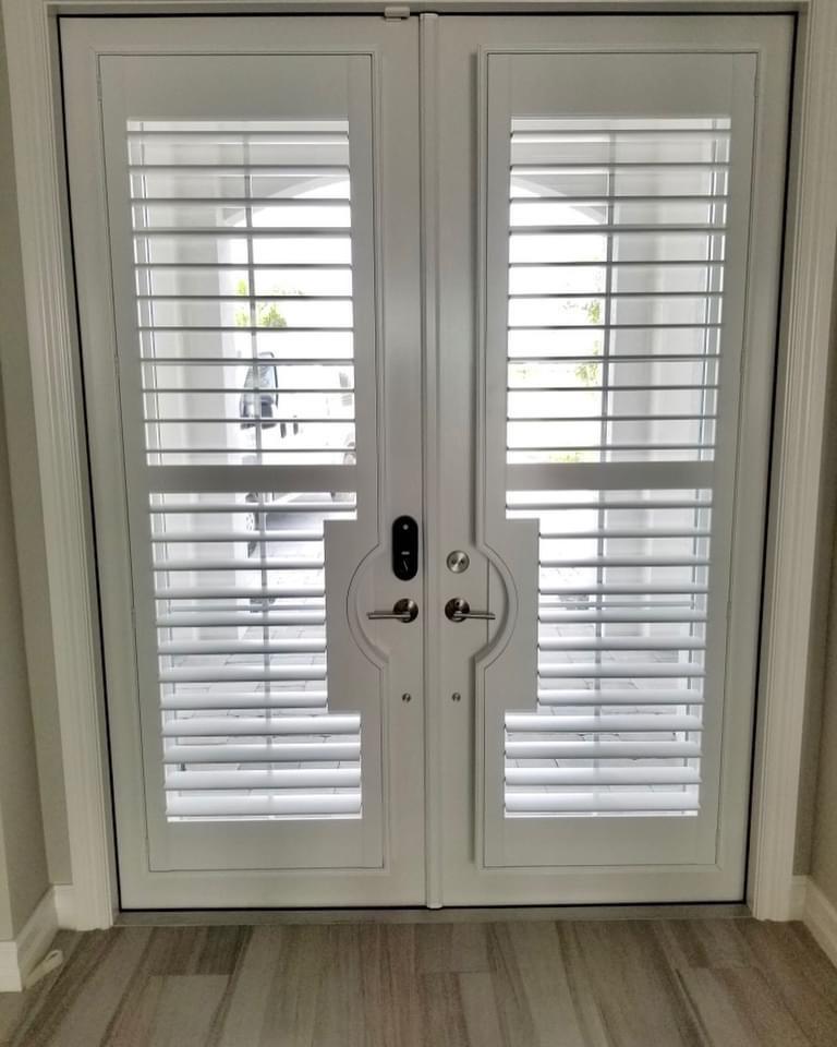 Shutters are a great option for patios or french doors! Budget Blinds of Rockwall, Terrell, and Greenvile has the best shutters on the market, and we have a wide variety of colors and styles to choose from thatll fit your specific needs.