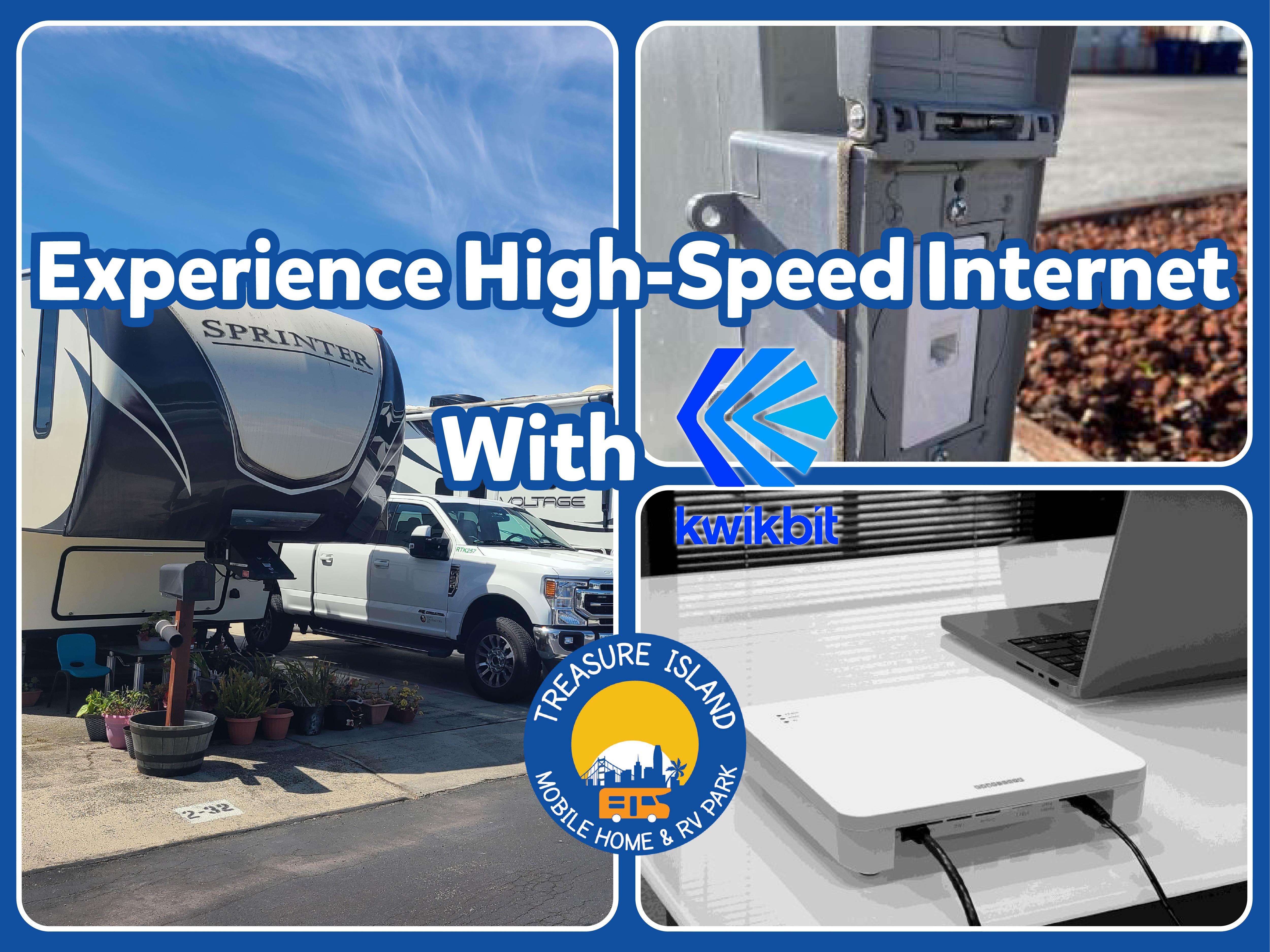 We're proud to offer our long-term residents another kind of affordable access to a premium experience with our exclusive pricing on next generation high speed internet from Kwikbit.