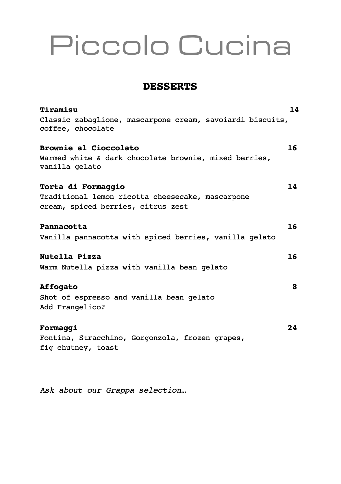 Images Piccolo Cucina