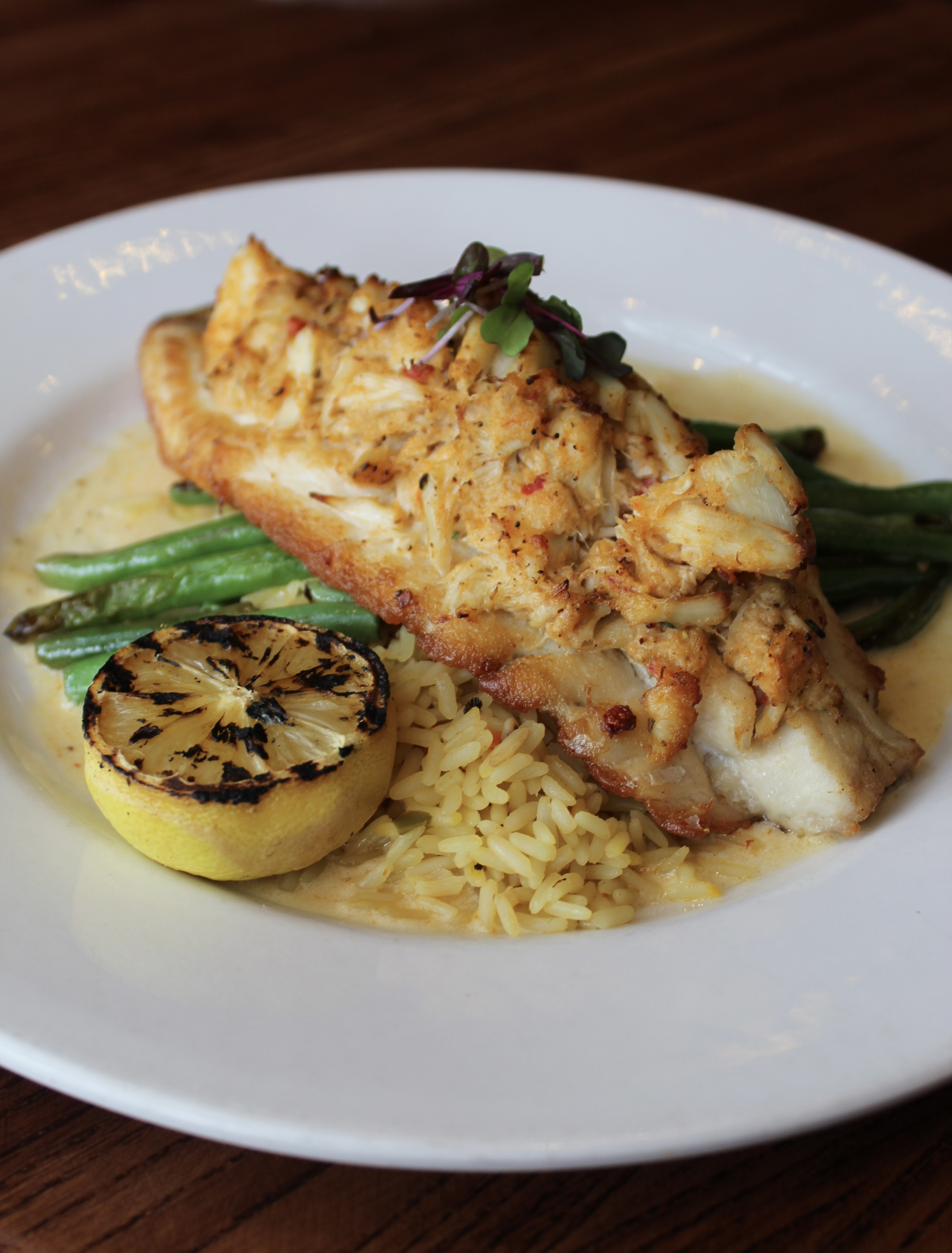 Maryland Rockfish with crab imperial 