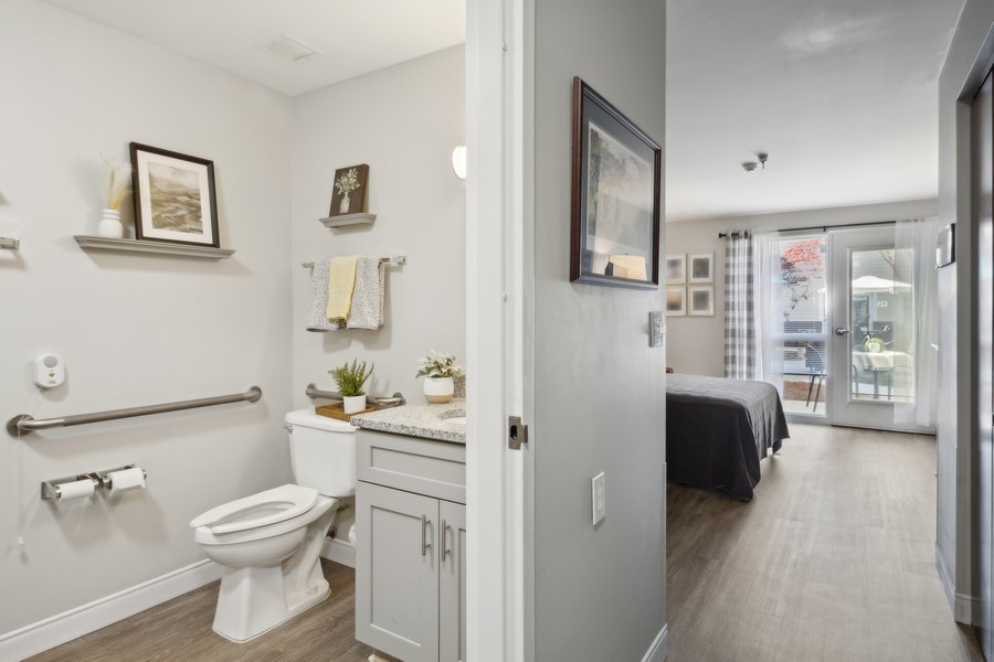 Morningside of Concord model apartment bathroom