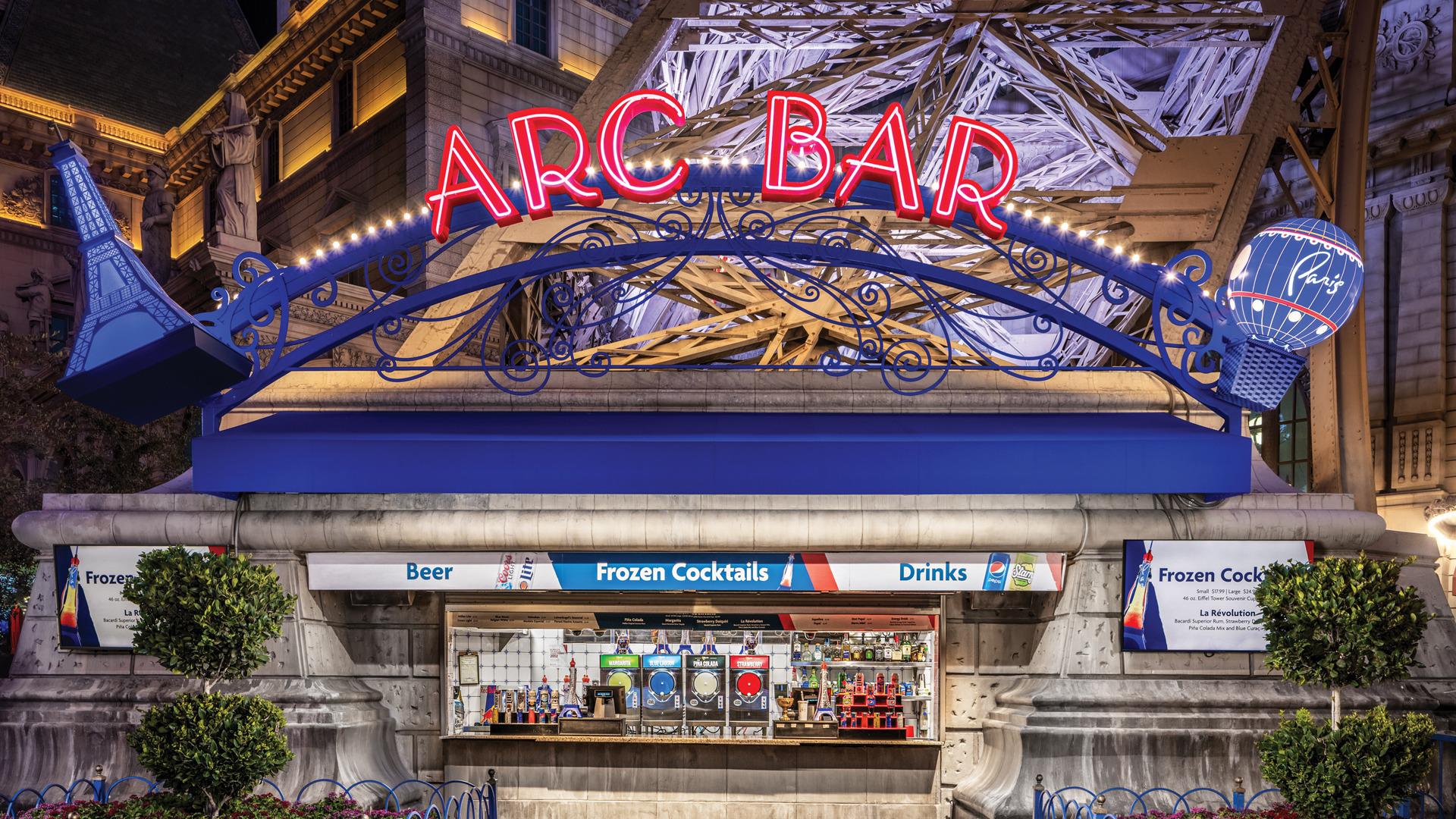 Exterior of Arc Bar in Paris Las Vegas.