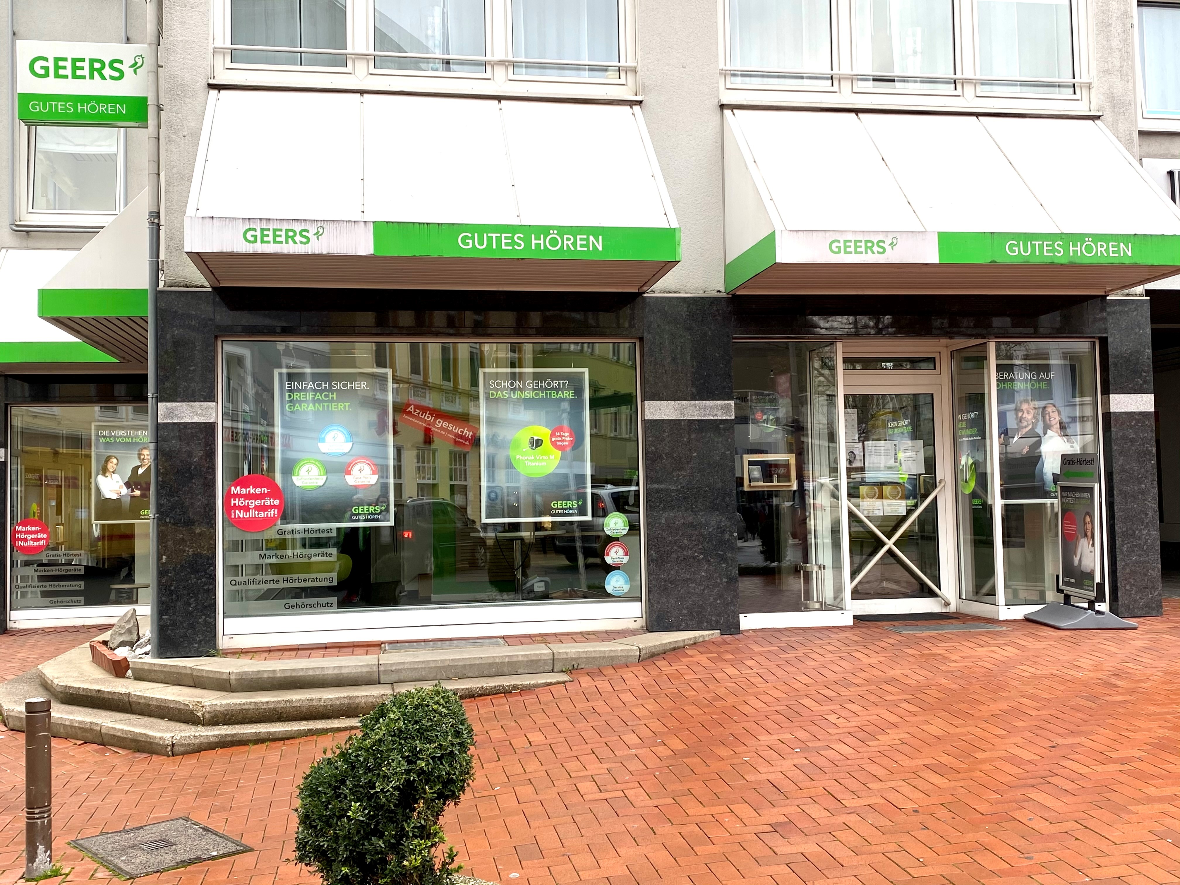 Außenaufnahme vom GEERS Fachgeschäft