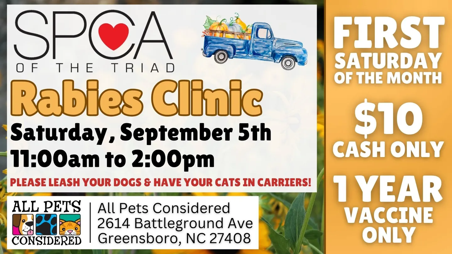 Image of Local Pet Event SPCA Rabies Clinic at APC ( Battleground) Nearby