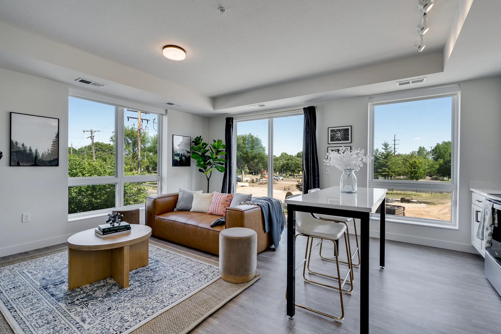 Living Room at The Shale Apartments 