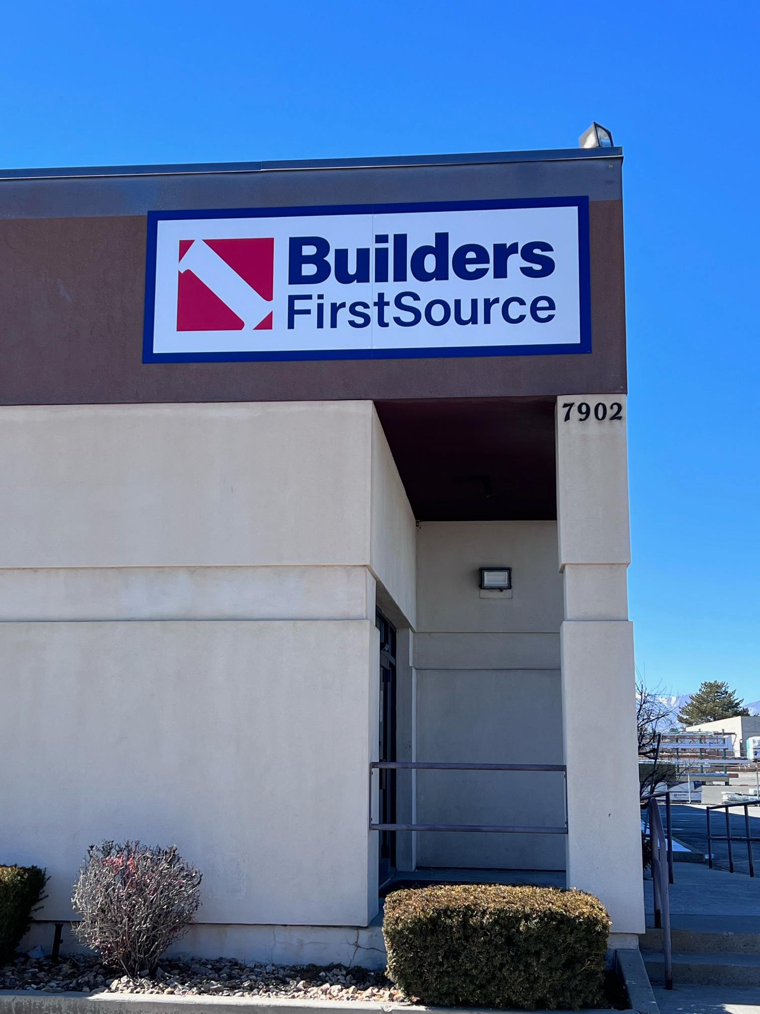 Builders FirstSource West Jordan, UT Side Entrance Building Sign