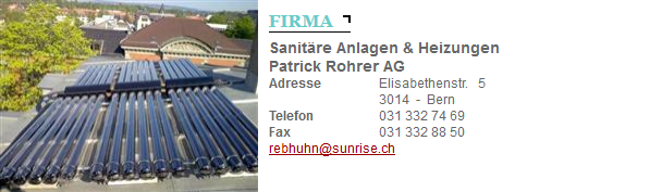 Rohrer Patrick AG, Elisabethenstrasse 5 in Bern