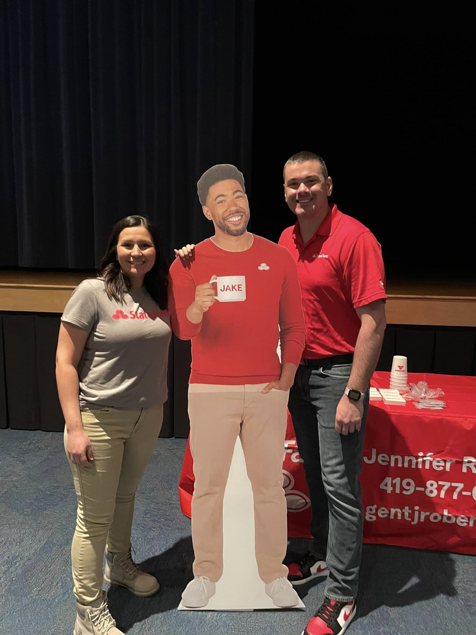 Jake was out at the Anthony Wayne High School teaching seniors the basics of car insurance.