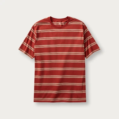 Red and white horizontal striped t-shirt