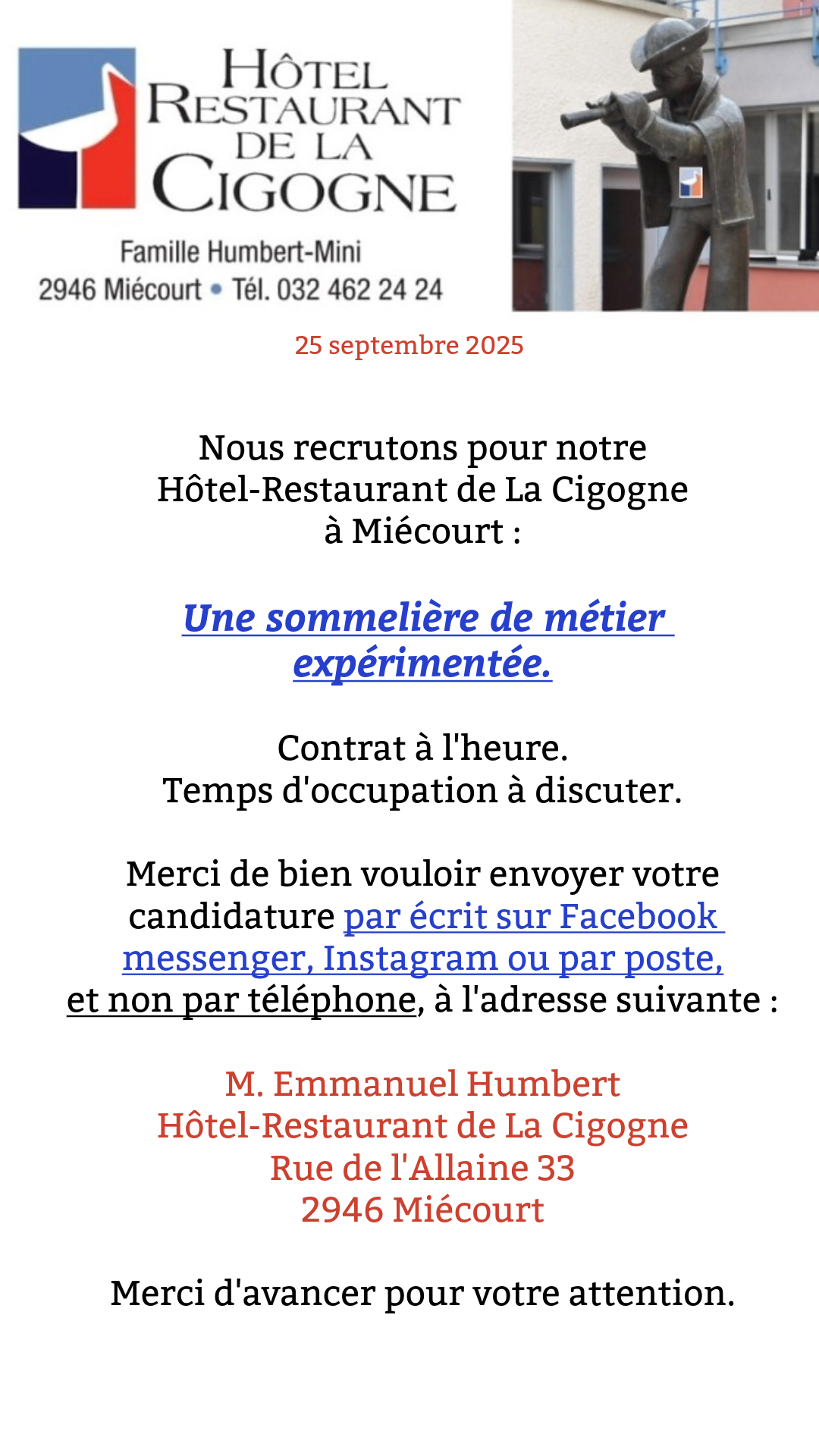 Bilder Hôtel - Restaurant de la Cigogne