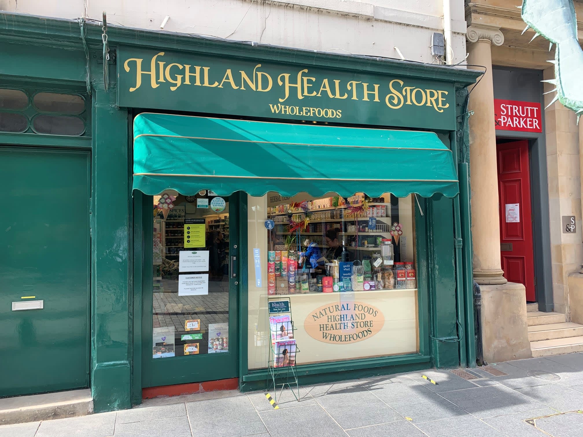Highland Health Store Perth 01738 628102