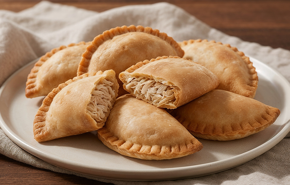 plate of chicken empanada