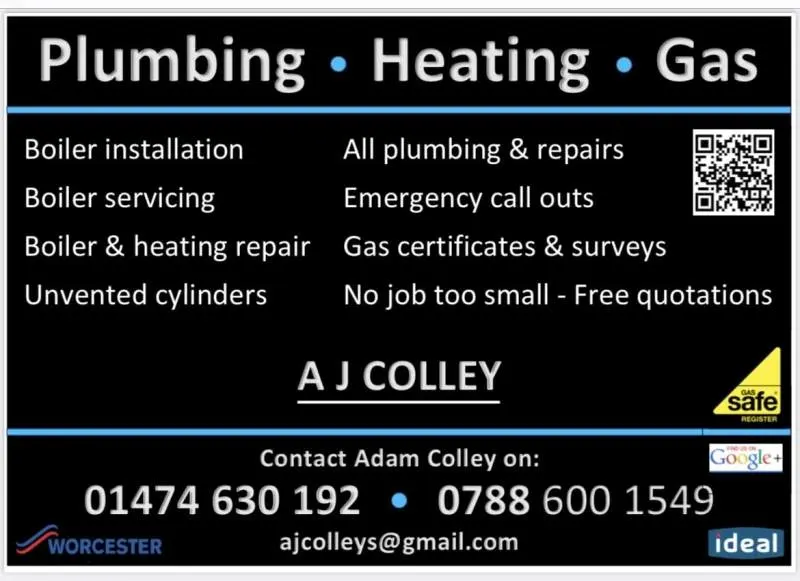 A J Colley Plumbing Heating Gas Whitstable 07886 001549