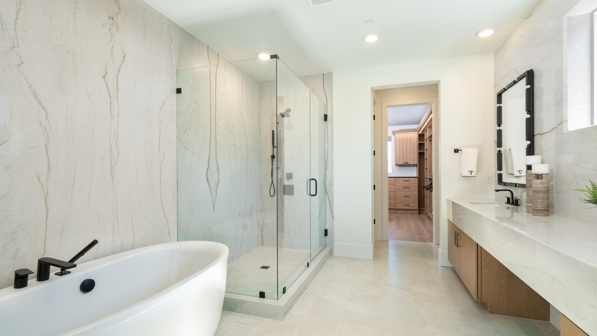 Lavish primary bathrooms