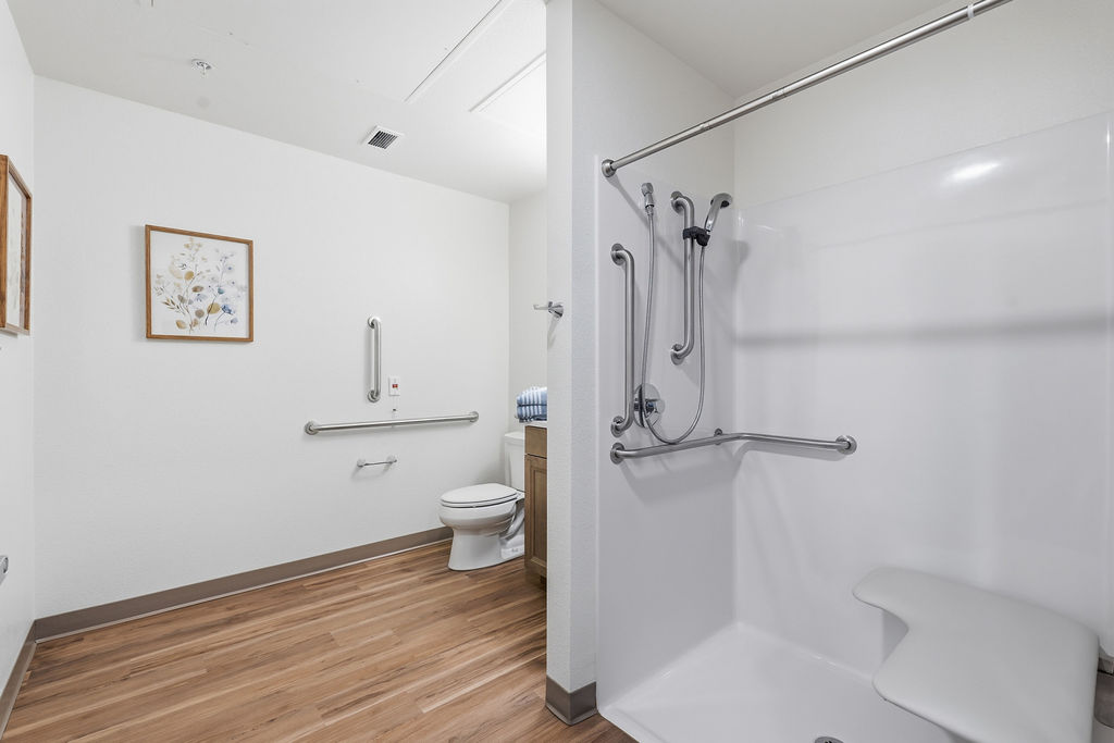 Private bathroom for all-new assisted living facility in Spokane Valley 