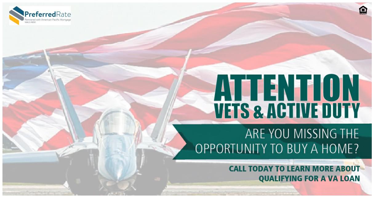 Are you a Veteran or Active Duty? We may be able to help you get into the home of your dreams. Reach Ashley Morgan Bullard-Preferred Rate Brentwood (415)424-0177