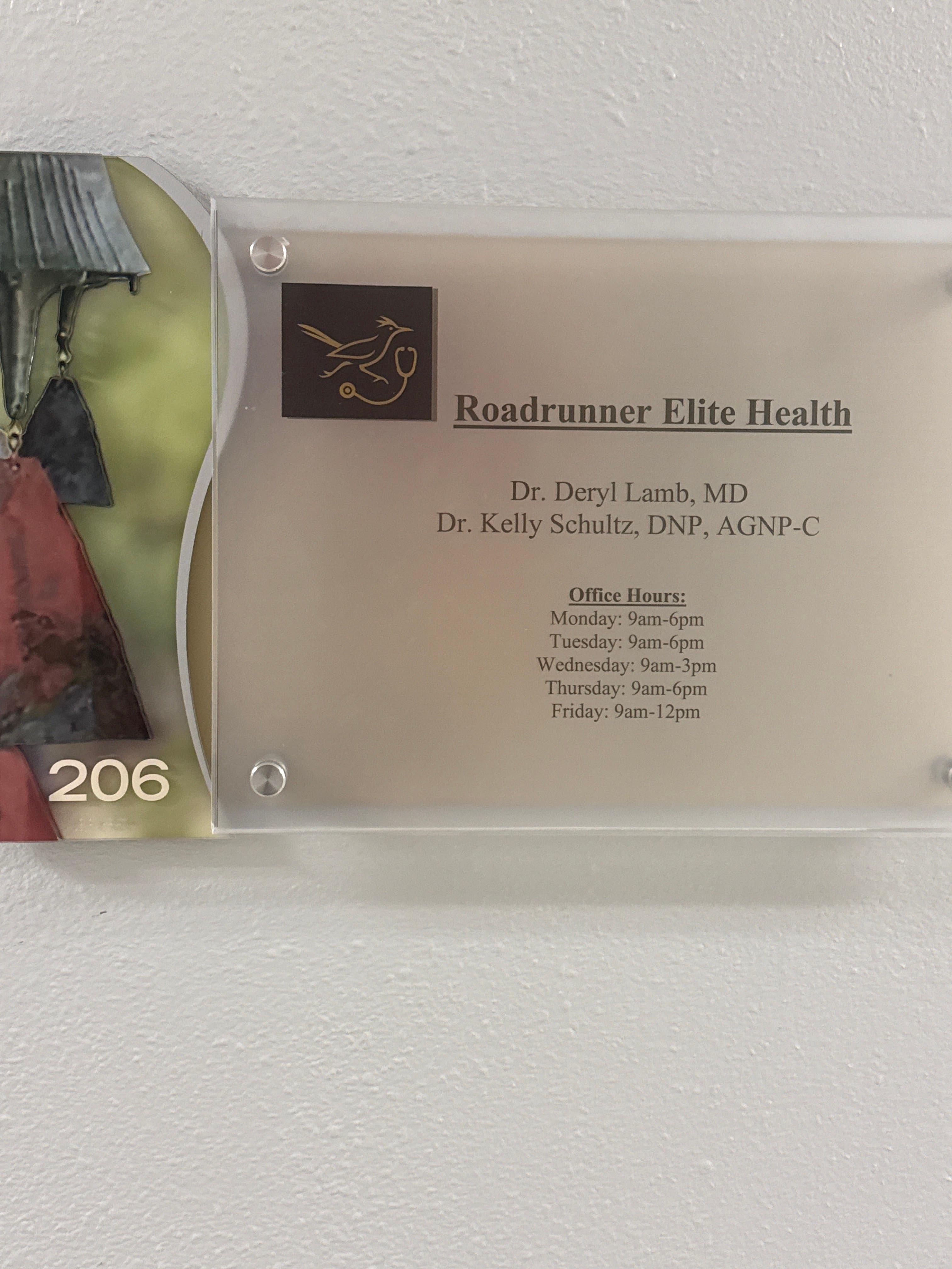 Roadrunner Elite Health Sign