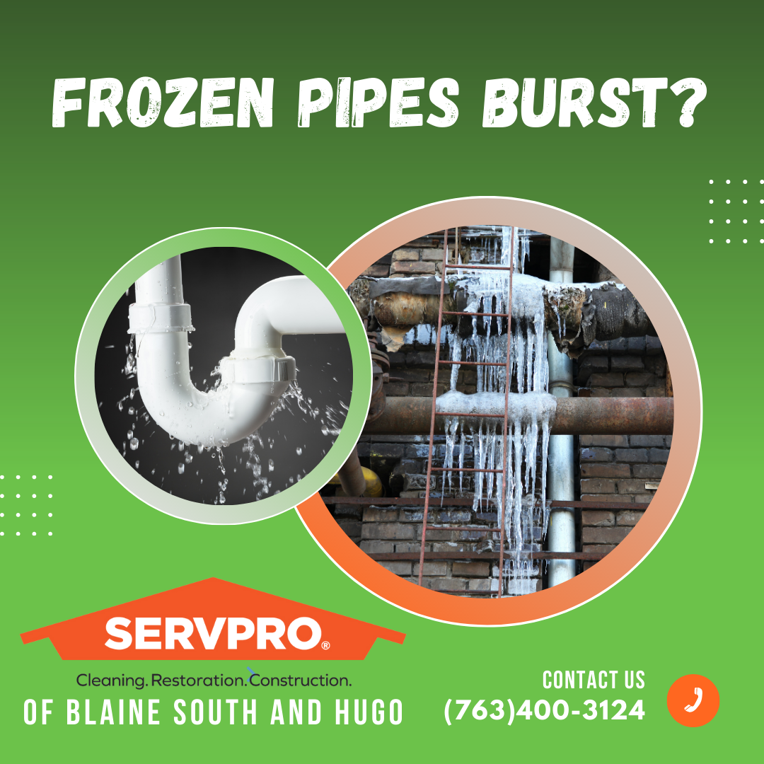 Frozen pipes burst? Contact us to help!