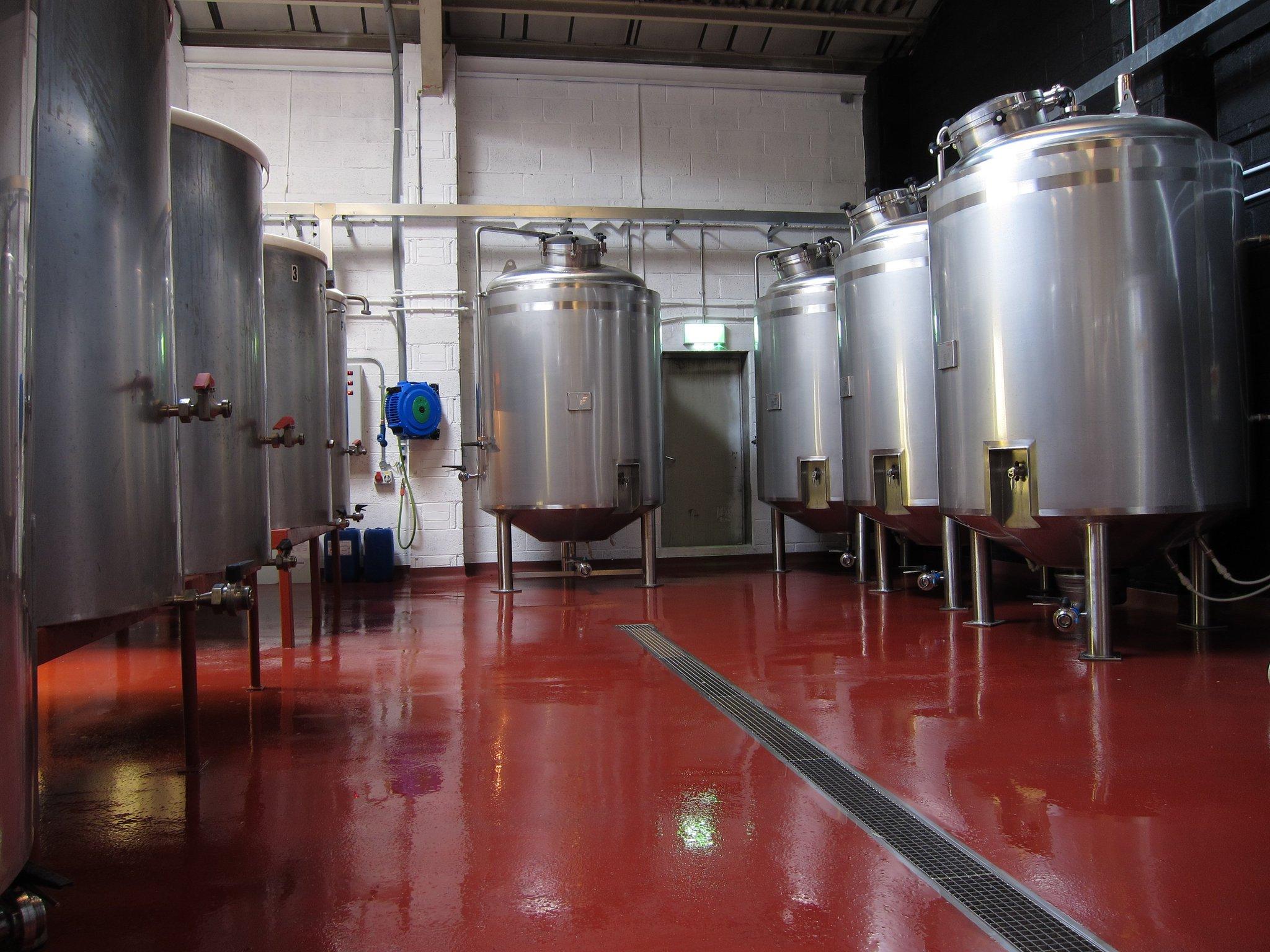 Brewery floor installed in Bristol, UK - polyurethane screed Monarch Resin Floors Ltd Dronfield 01246 412222