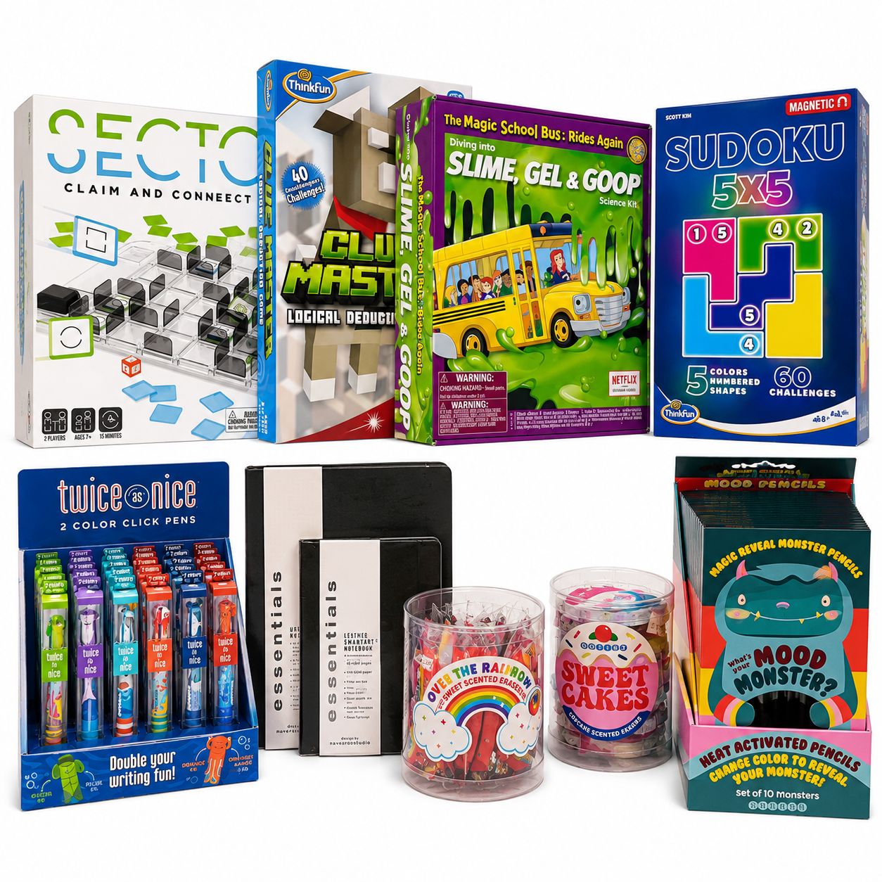 August is approaching and the school season is beginning. School supplies and games are available to 