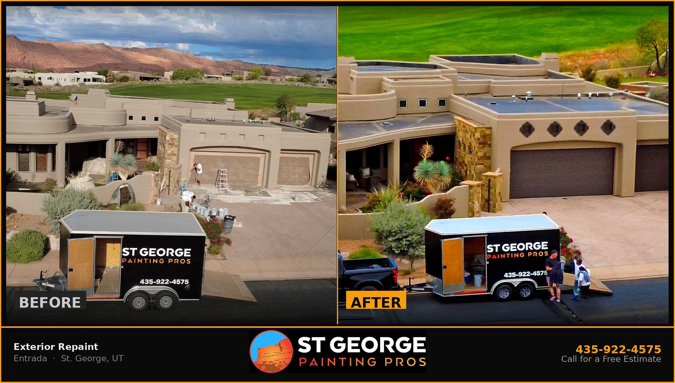 Exterior repaint for a home in Southern Utah.