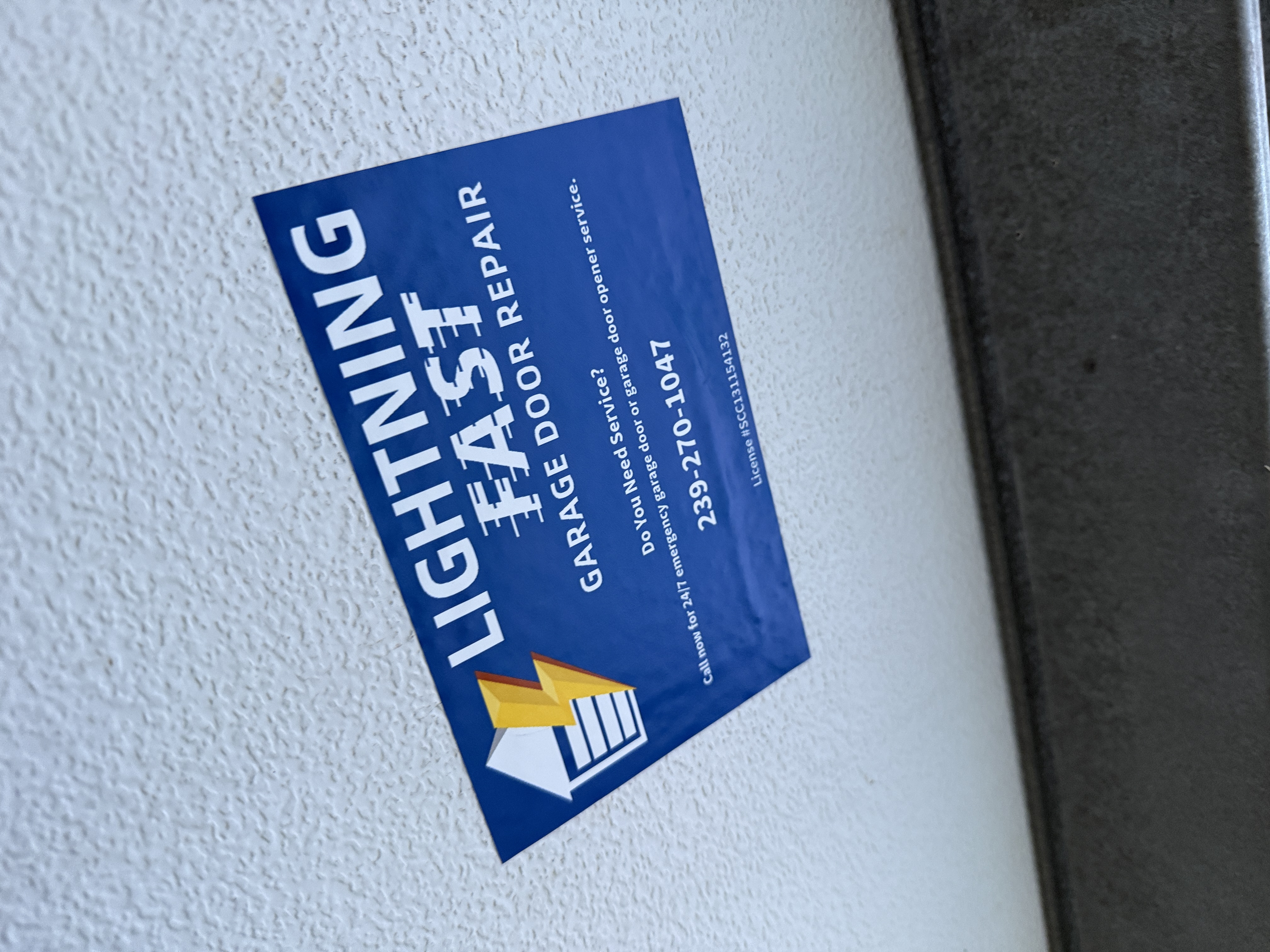 Lightning Fast Garage Door Sticker