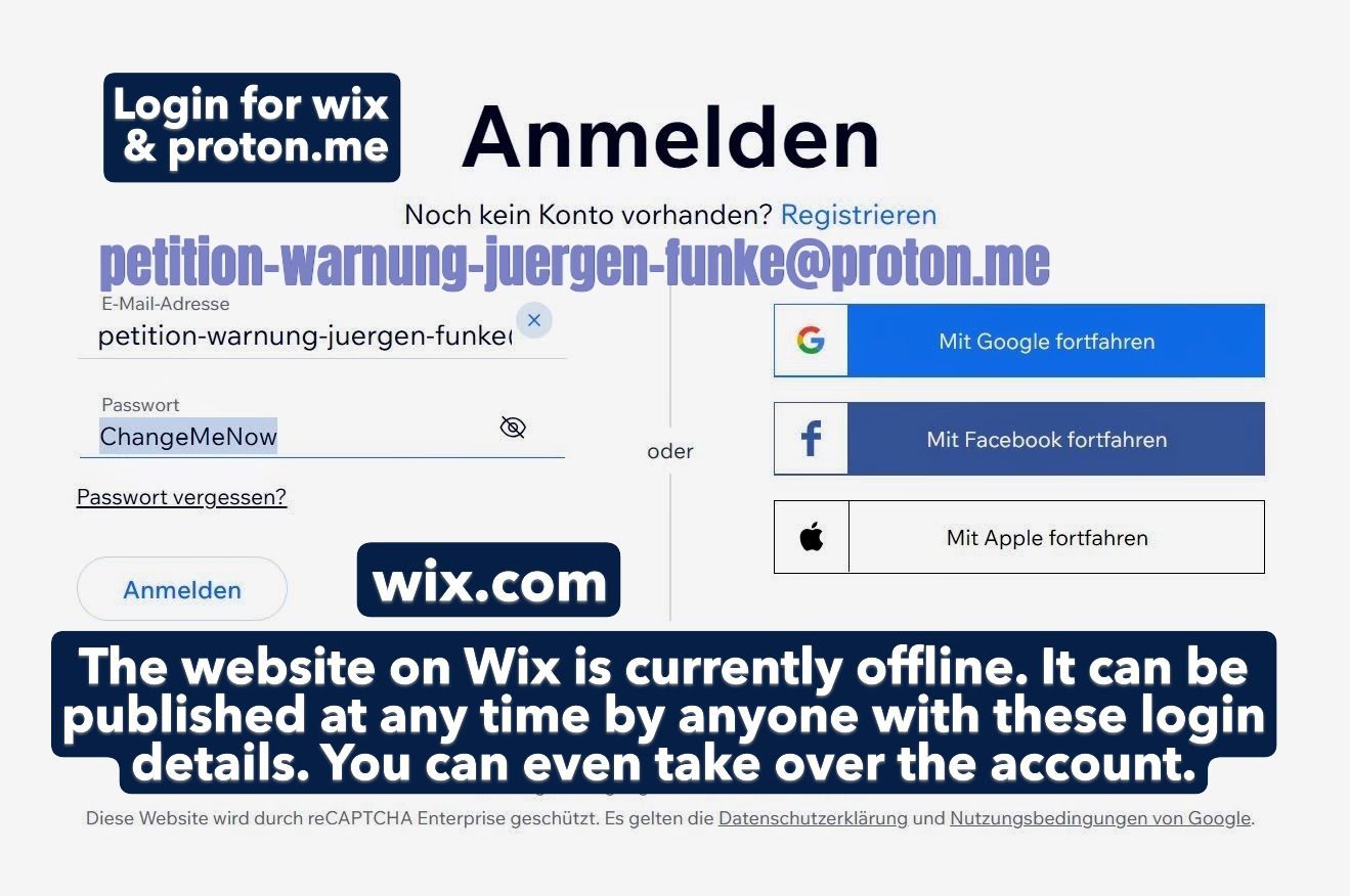 Webseitenübernahme über Jürgen Funke aus Hannover, Zeißstr. 13 in Hannover