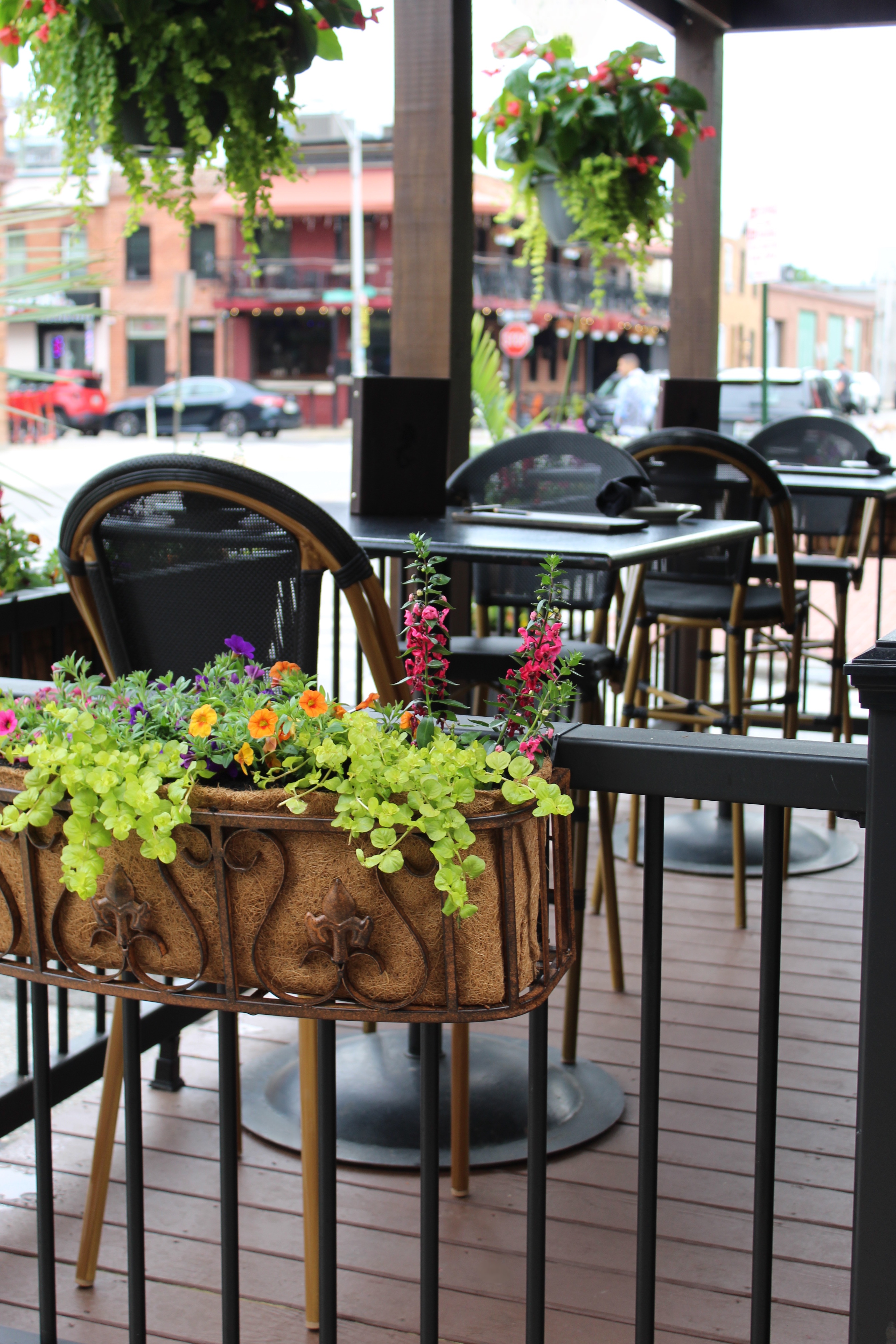 Mama's On The Half Shell Patio outdoor dining area 