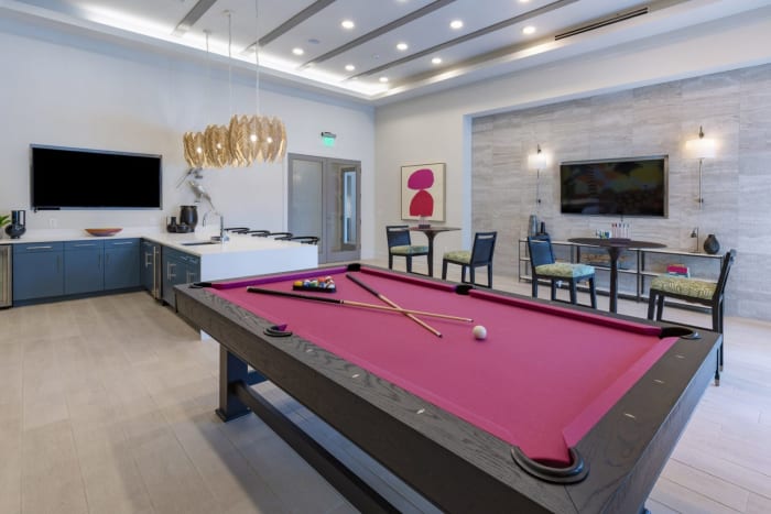 Billiards Table In Clubhouse