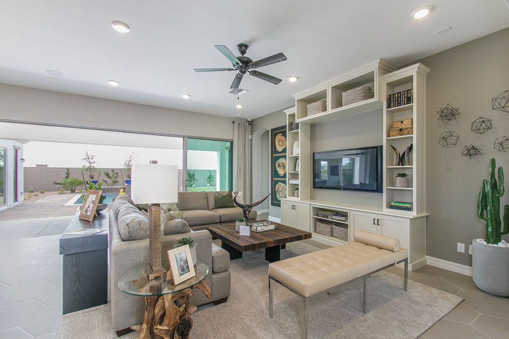 Harmony at Montecito in Estrella - Family Room and Sliding Doors to Patio