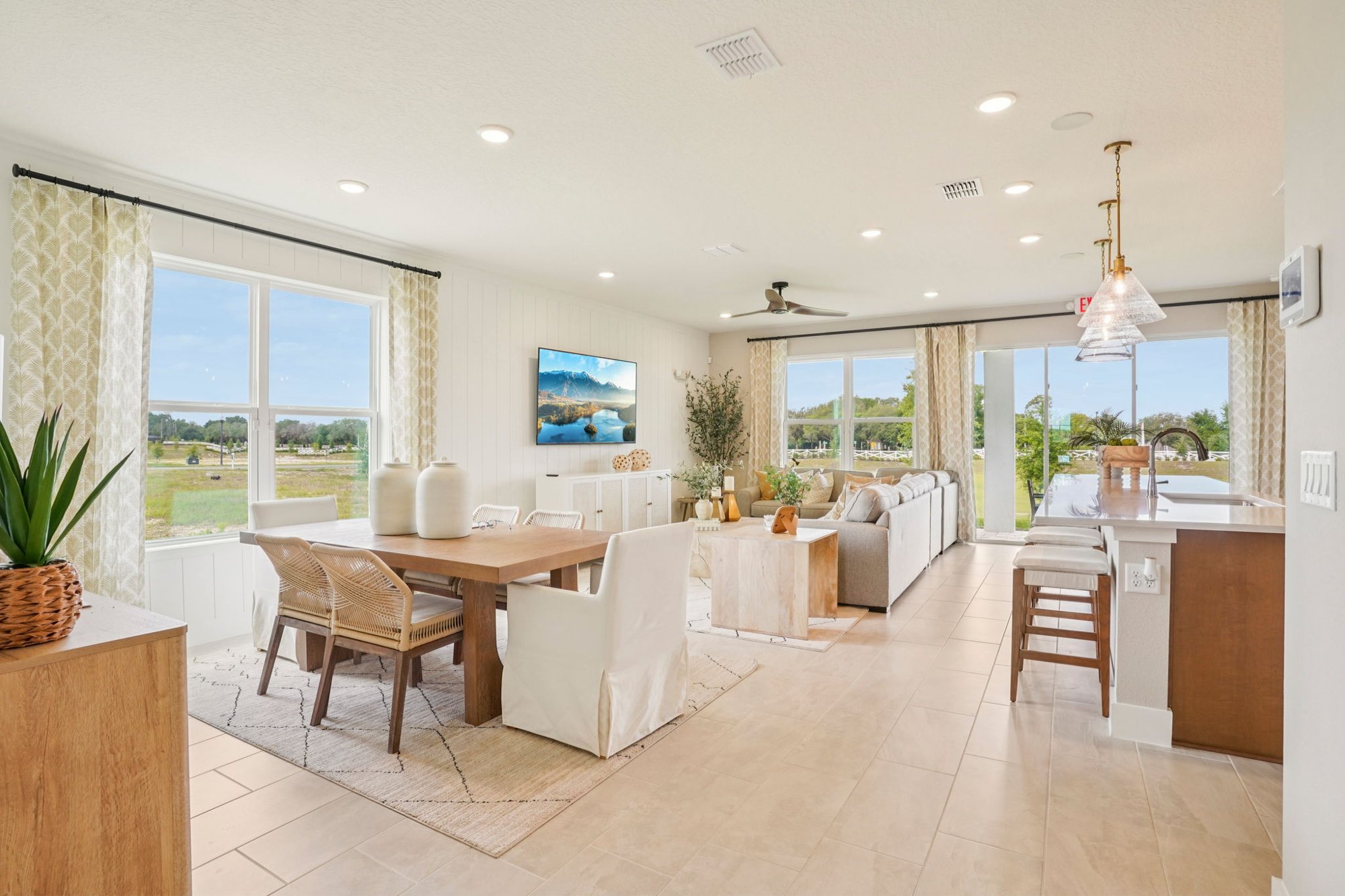 Living Area of the DRB Homes Trailside Model Home the Sweetgum Floor Plan located in Charming Mount Dora, Florida