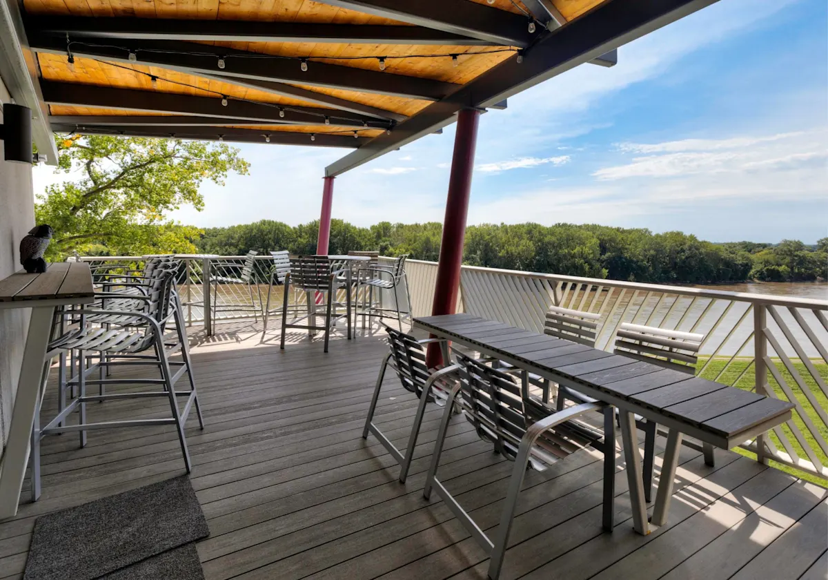 Balcony with river view