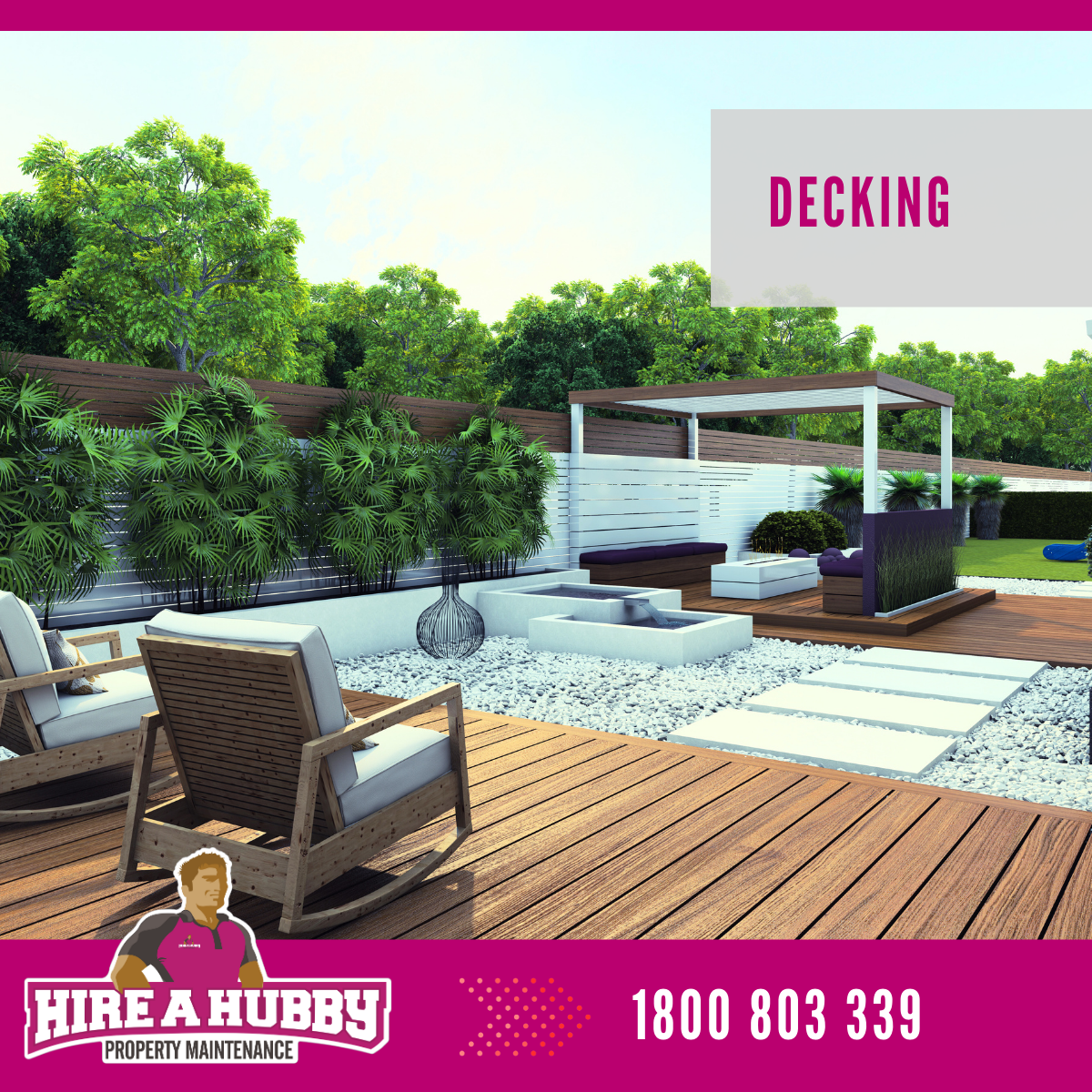 Decking and Outdoors repairs & Maintenance. Hire A Hubby Trinity Beach Brinsmead 1800 803 339