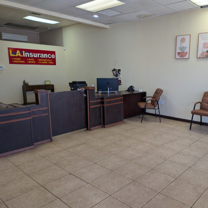 Interior of the L.A. Insurance Agency located at 705 North Main St. in AZ