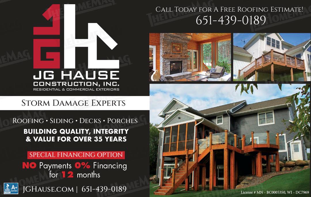 storm damage experts J.G. Hause Construction, Inc Oakdale (651)439-0189