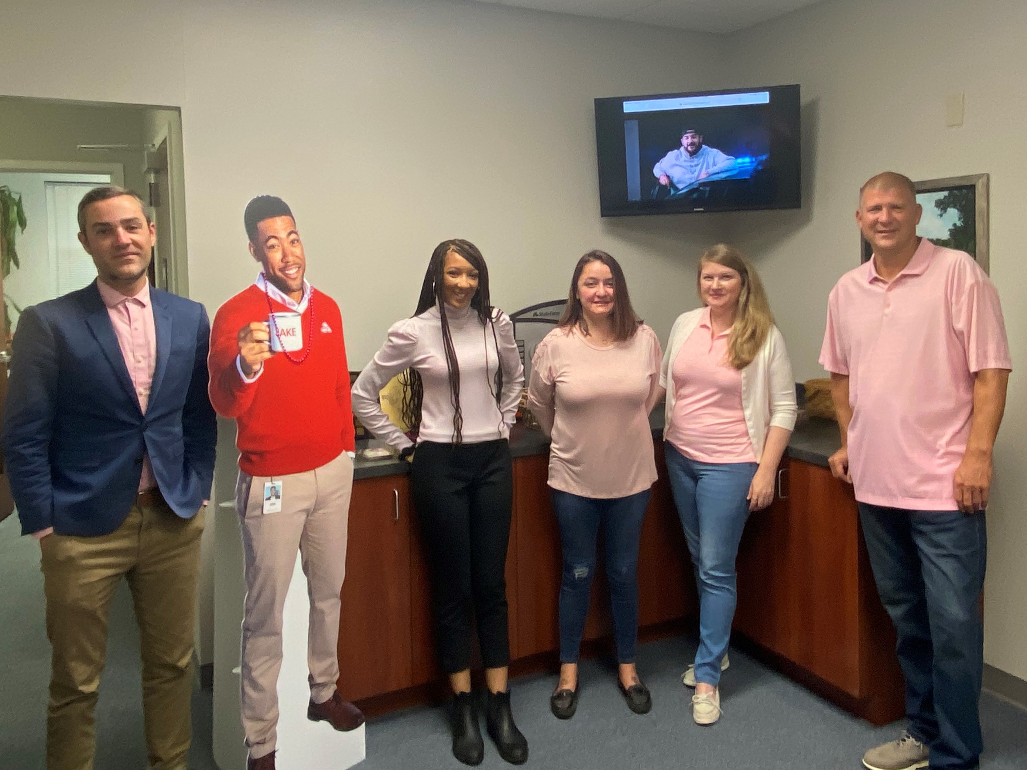 Today, we wore pink in the office in support of Breast Cancer Awareness month.