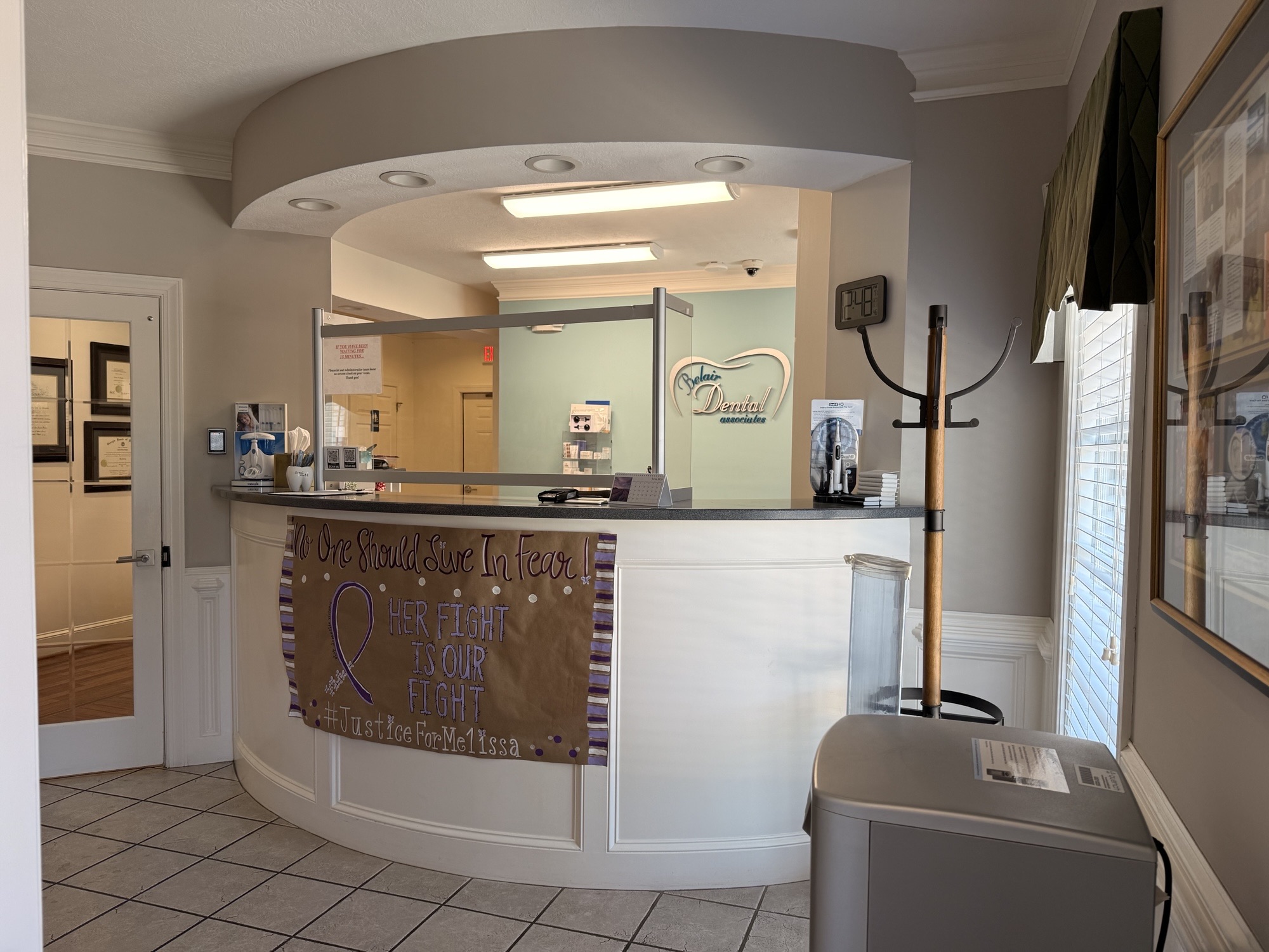Reception, Belair Dental Associates. 
