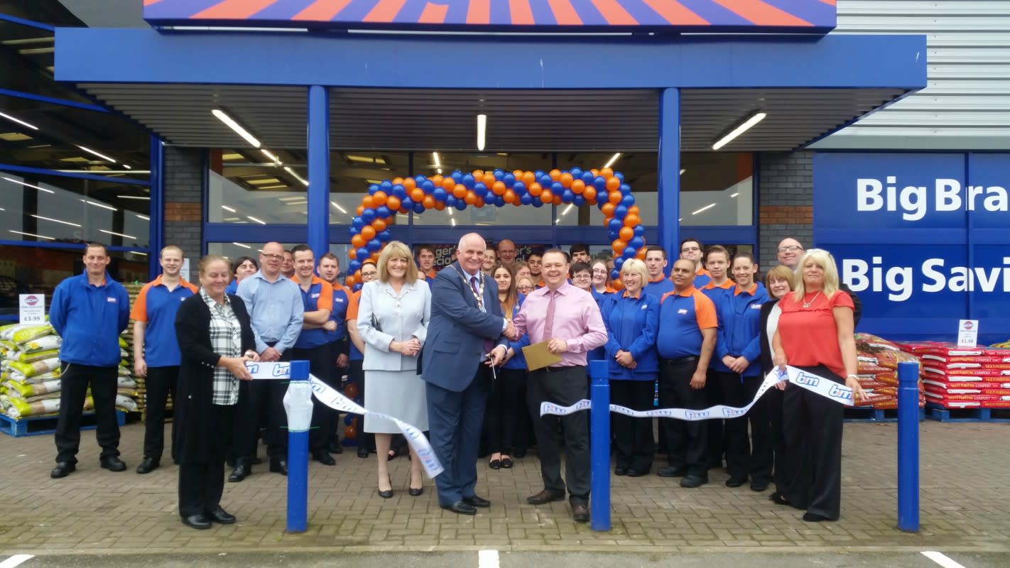 Deputy Mayor and Mayoress, Councillor Keith Sharp and Miss Christine Wilson were B&M's special guests for the day, cutting the ribbon at the new Peterborough store.