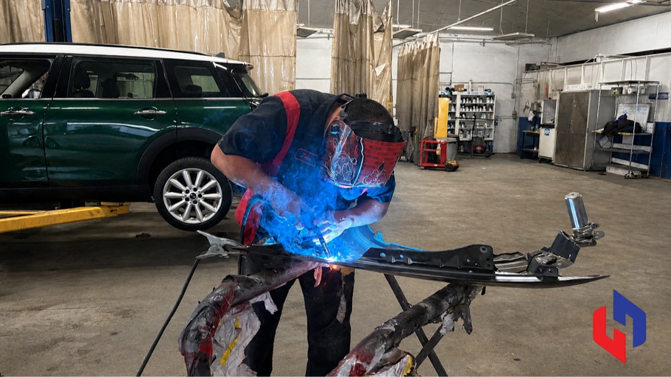 Auto body repair work, Husteads Auto Body, Berkeley, CA.