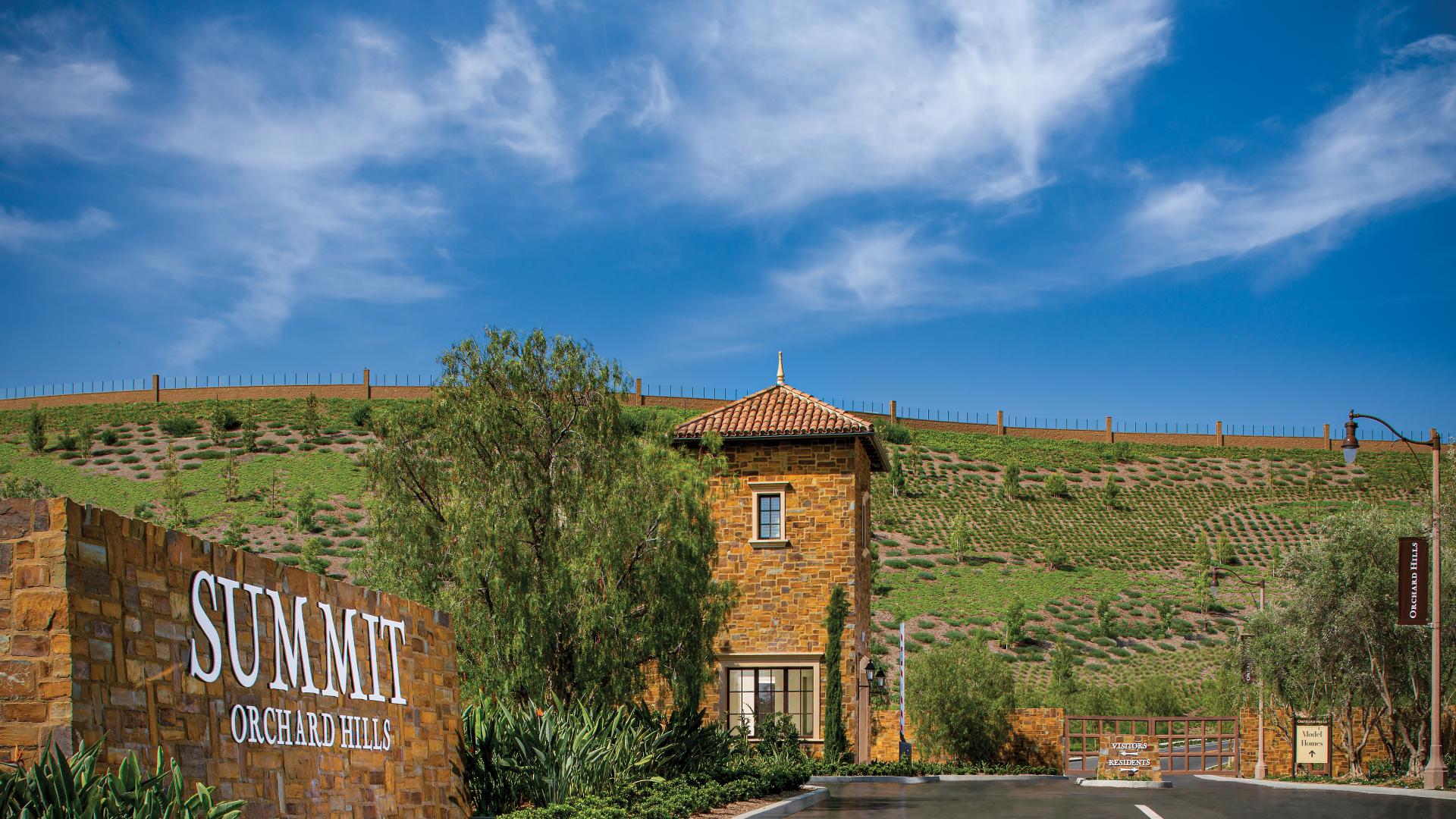 Gated community in Orchard Hills