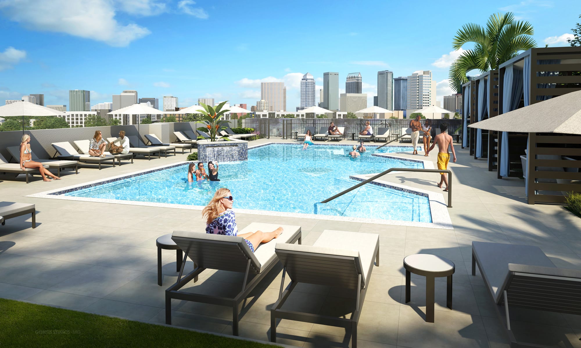 Claro on 7th Pool resort-style swimming pool 