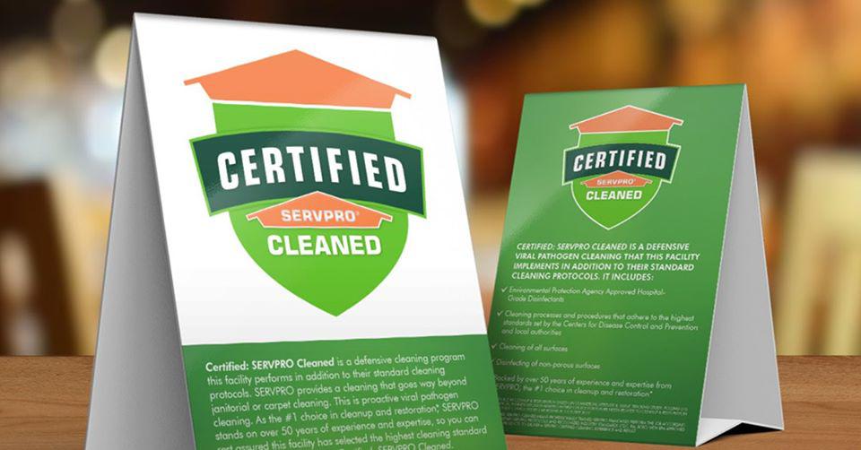 Are you ready to not only help keep your customers and employees safe but to communicate that you’ve chosen a higher standard of clean for all Americans? Enroll your business in the Certified SERVPRO Cleaned program today!