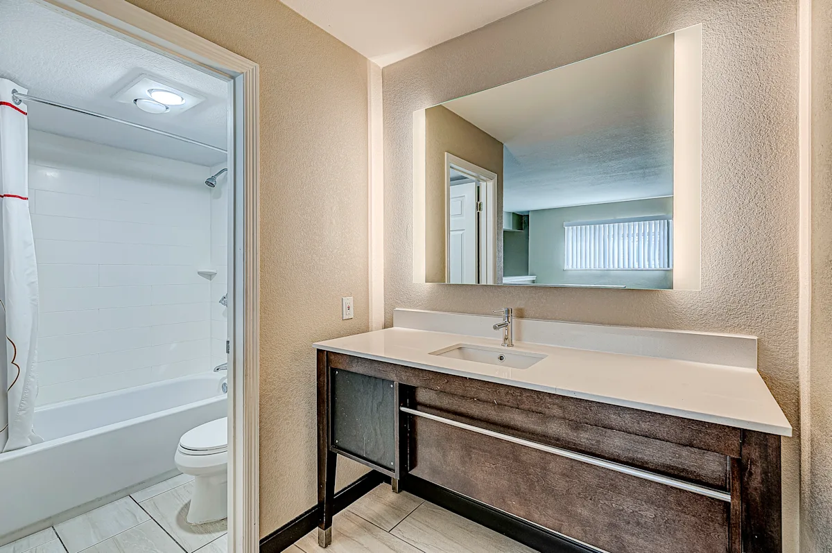 Bathroom at Avia Lofts at Founders Road in Indianapolis, IN