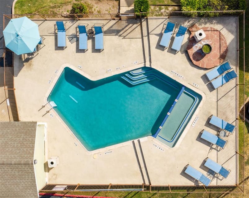 Drone View Of Pool
