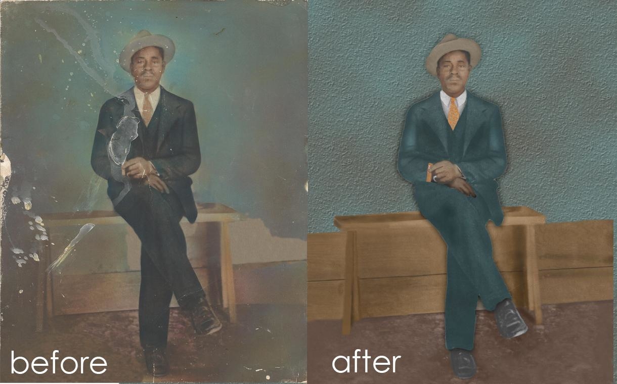 Photo restoration for downtown Chicago client