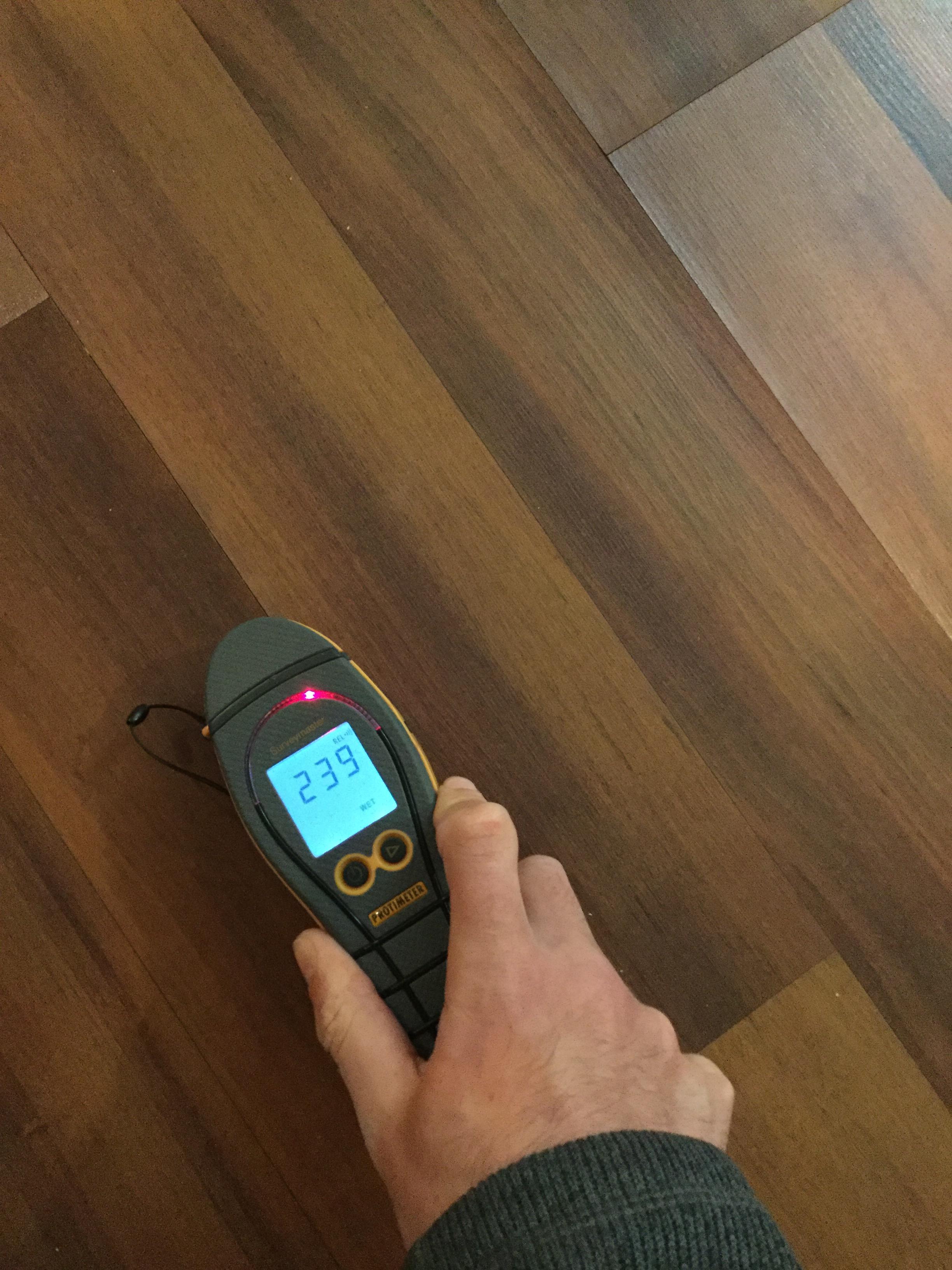 Moisture meters on a water loss