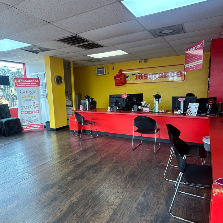 Interior of the L.A. Insurance Agency located at 8530 Bellaire Blvd in TX 